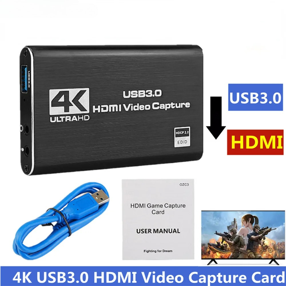 Usb Sound Card - 4K USB 3.0 Videoaufnahmekarte HDMI-kompatibel 1080P