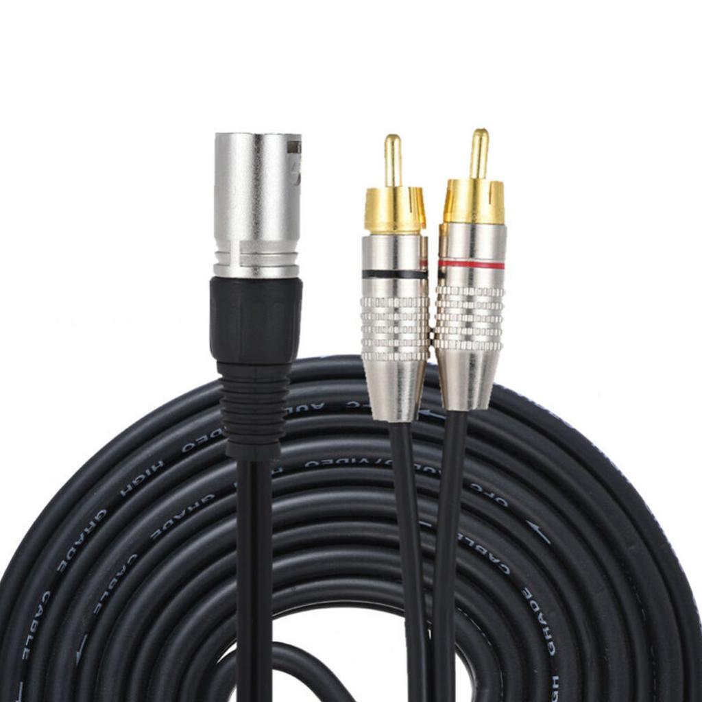 Rca Cable - XLR-Audio-Splitterkabel zu RCA-Doppelstecker, XLR-Steckeradapter, robustes PVC
