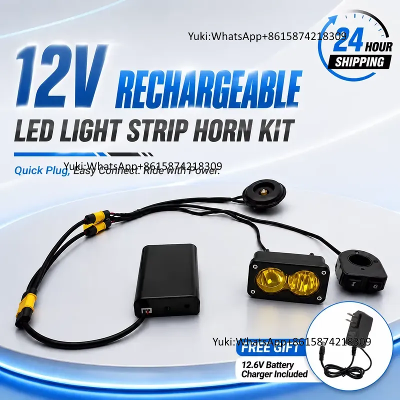 Speaker Kit - Wintai-Tech 12V Wiederaufladbares LED-Beleuchtungssystem mit Lautsprecher,