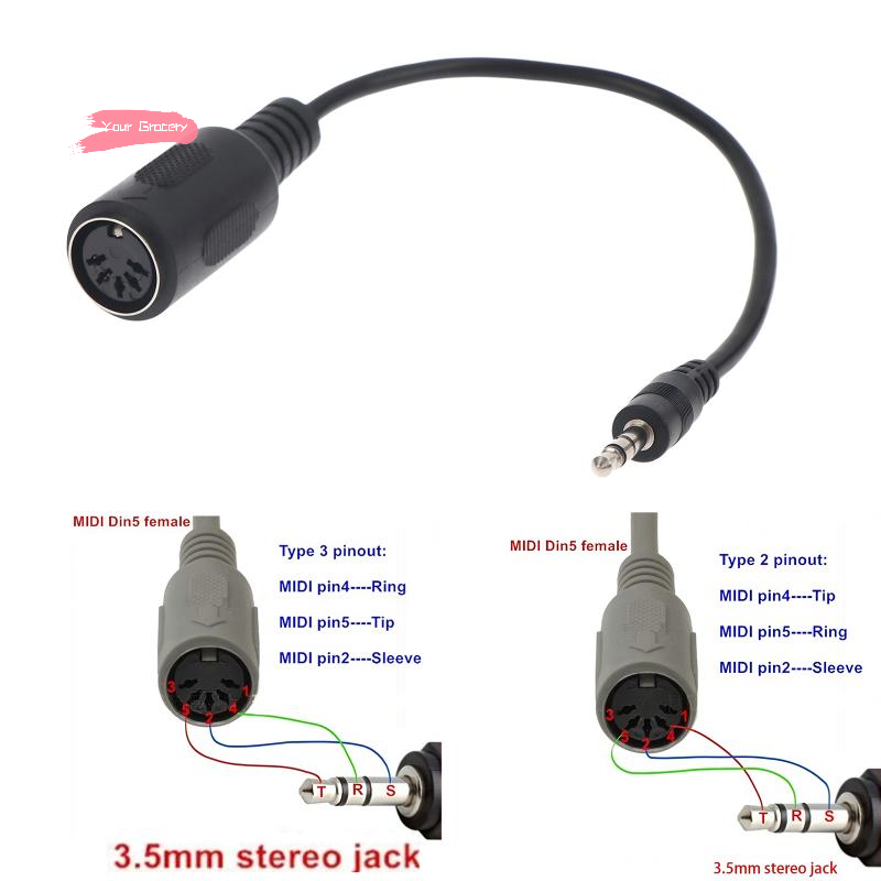 Trs Cable - Y-MIDI Din 5 auf 3,5 mm