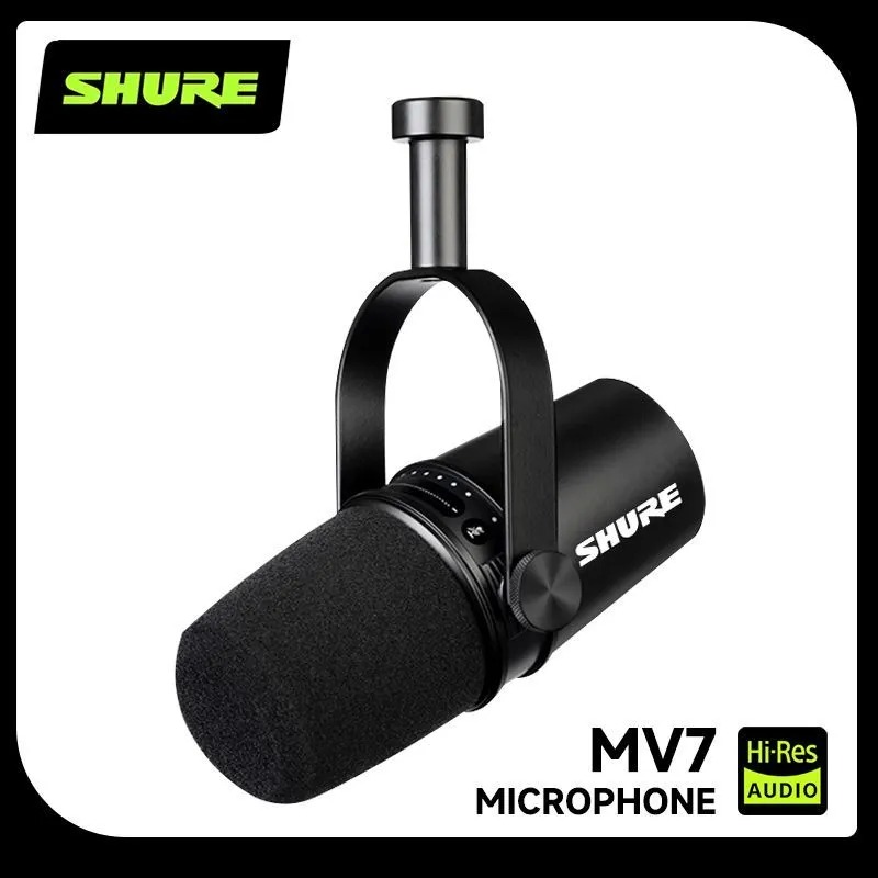 Usb Sound Card - Shure MV7 Hybrid USB/XLR Dynamisches Mikrofon