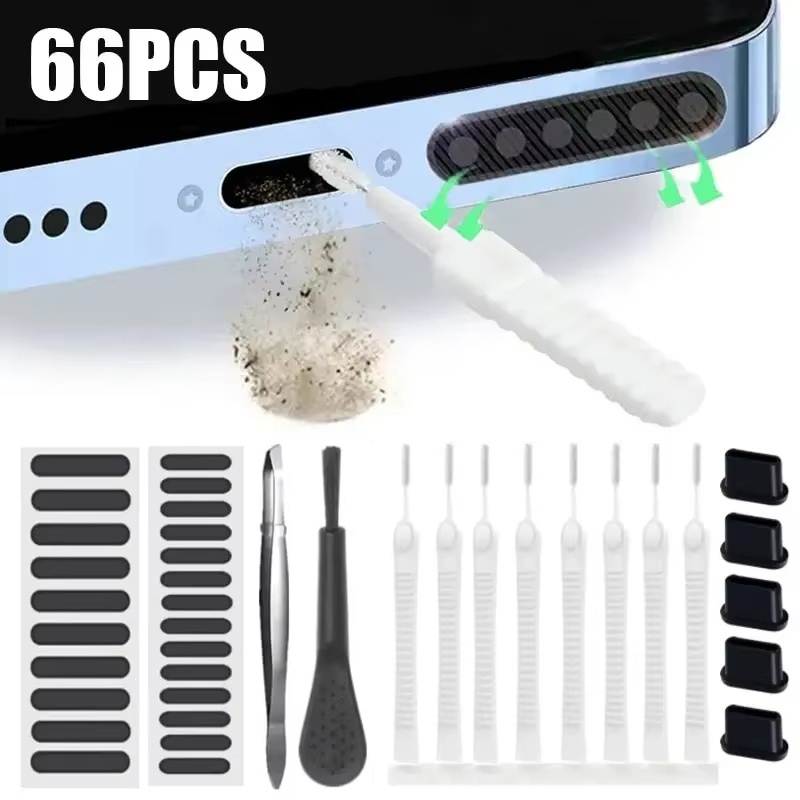 Speaker Terminal - 66-teiliges Reinigungsset für Handy-Ladeanschlüsse, Reinigungsset für