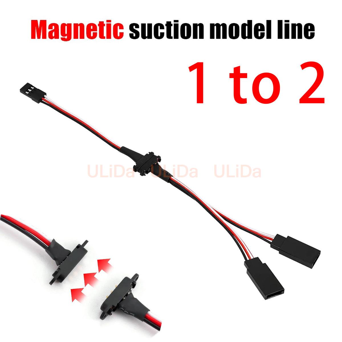 Rca Cable - 3-poliger magnetischer Snap-on 1 bis 2