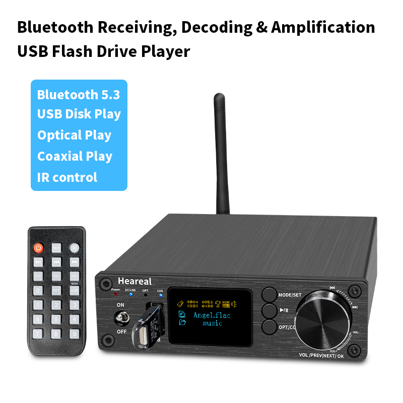 Passive Preamp - HiFi Bluetooth 5.3 Audio-Empfänger DAC Vorverstärker,