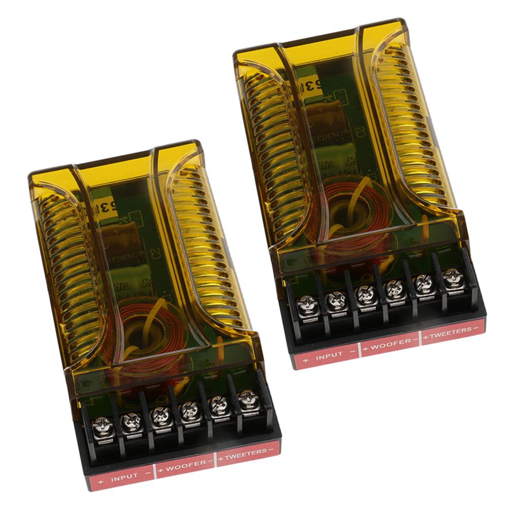 Speaker Crossover - Lautsprecher-Frequenzweichenfilter 120W 2-Wege-Frequenzteiler aus robustem Metall