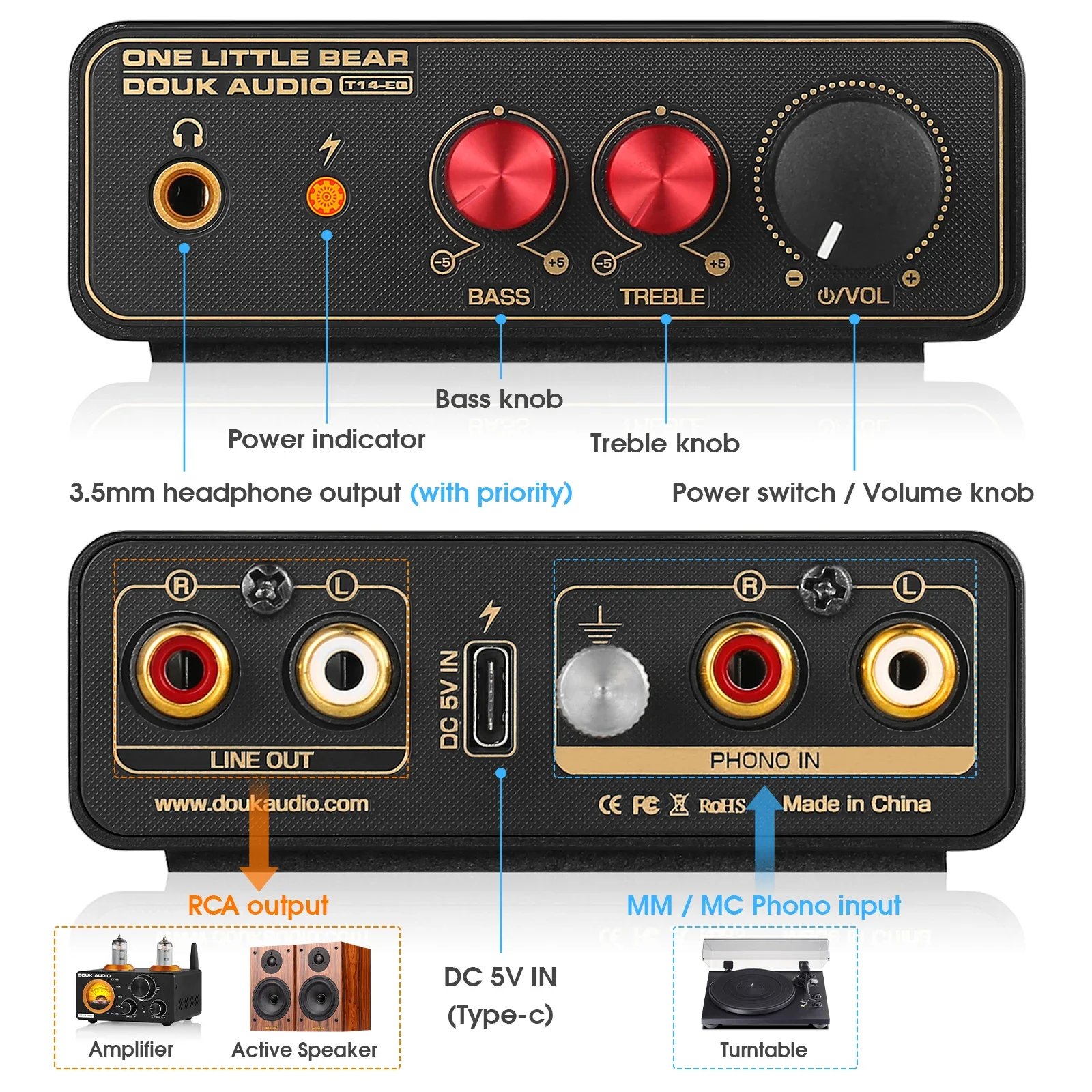 Douk Audio T14-EQ Stereo Riaa  – Passive Preamp Bewertung und Preis